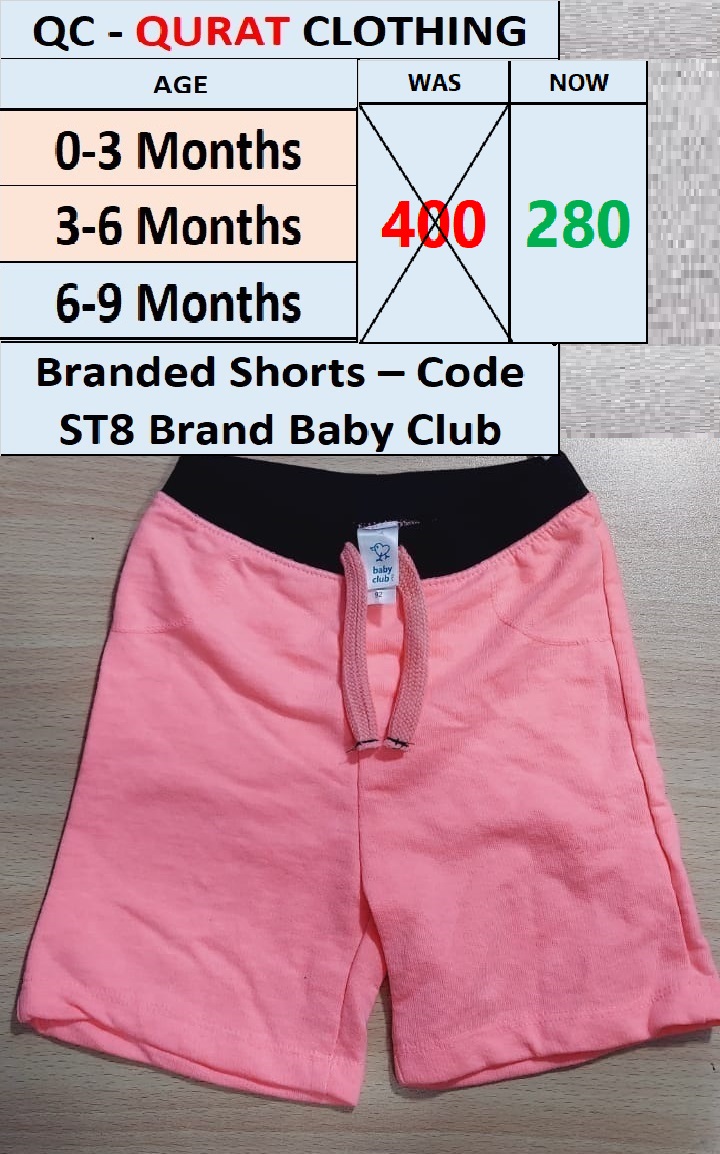 Branded Shorts  - Code ST8 Brand Baby Club