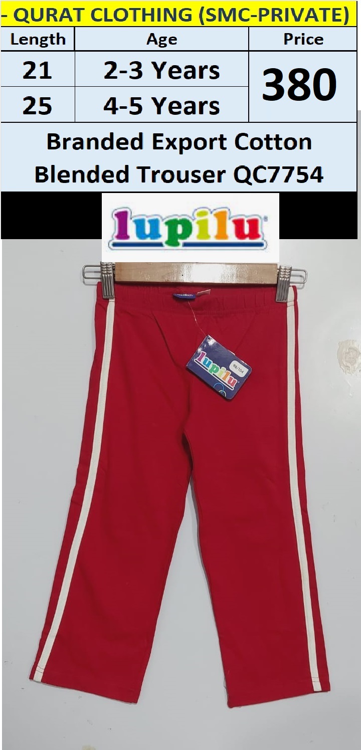 Branded Export Cotton Blended Trouser QC7754 Brand Lupilu