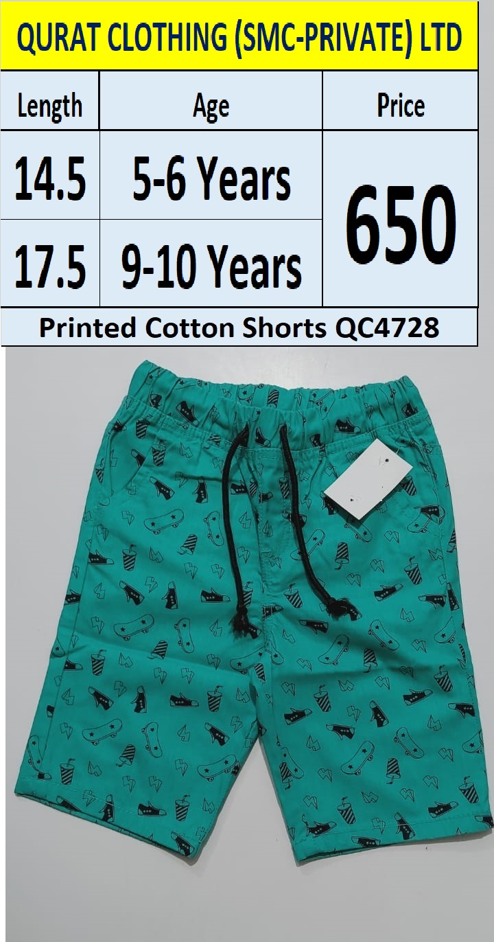 Printed Cotton Shorts QC4728