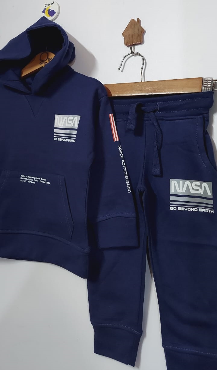 Navy NASA “Go Beyond Earth” Fleece Hoodie & Trouser Set QC5062  - QC5062