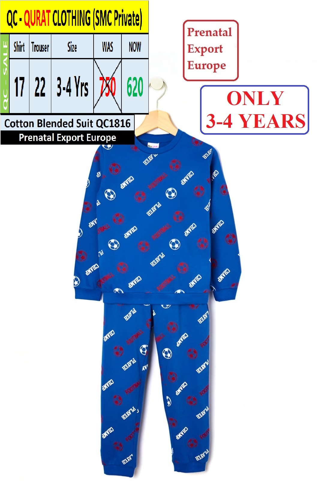 Buy Prenatal Brand Cotton Blended Suit QC1816 Export Europe | QC ...