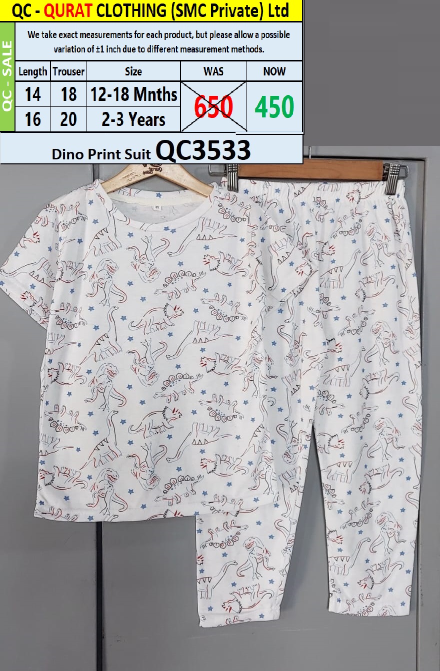 Dino Print Suit QC3533 - QC3533