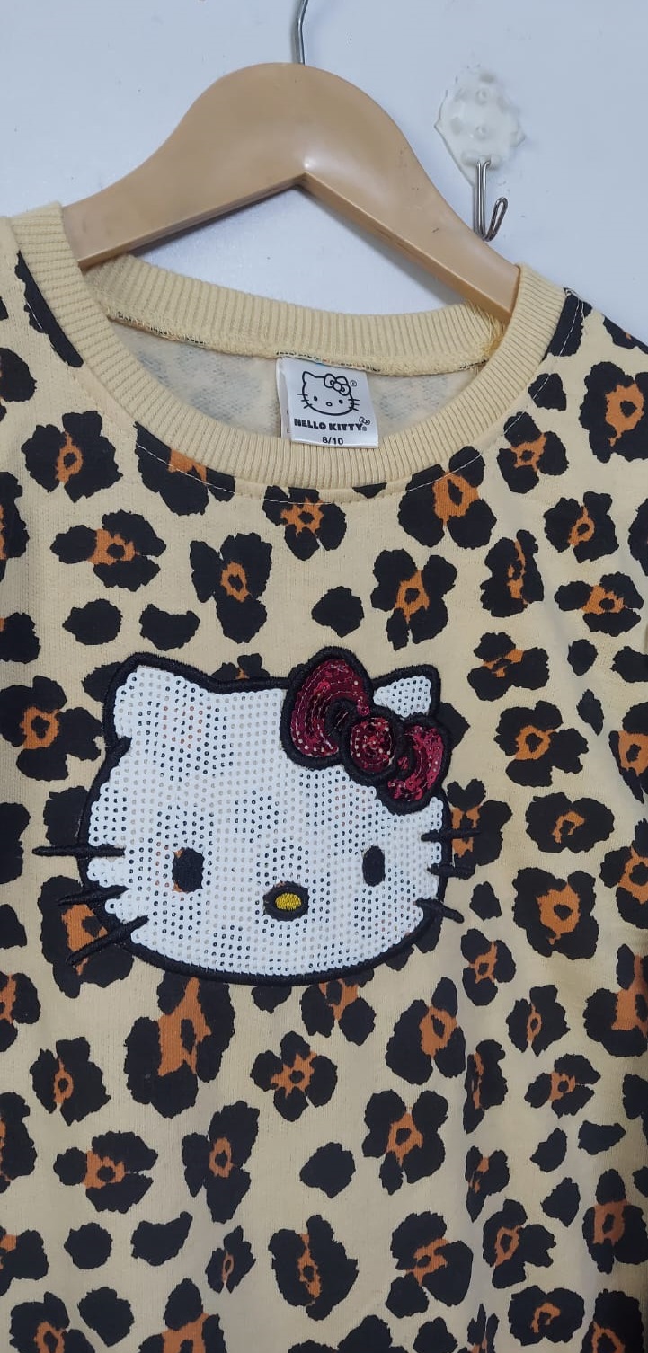 Girls Beige Leopard Print Hello Kitty Fleece Winter Tracksuit – Hello Kitty Export Tokyo Japan QC11364 - QC11364