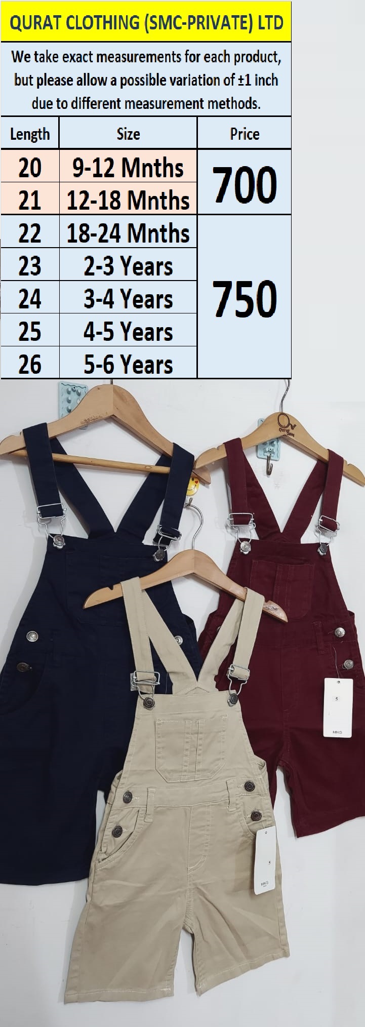 Navy Blue Summers Dungarees / Romper QC3279 - QC3279