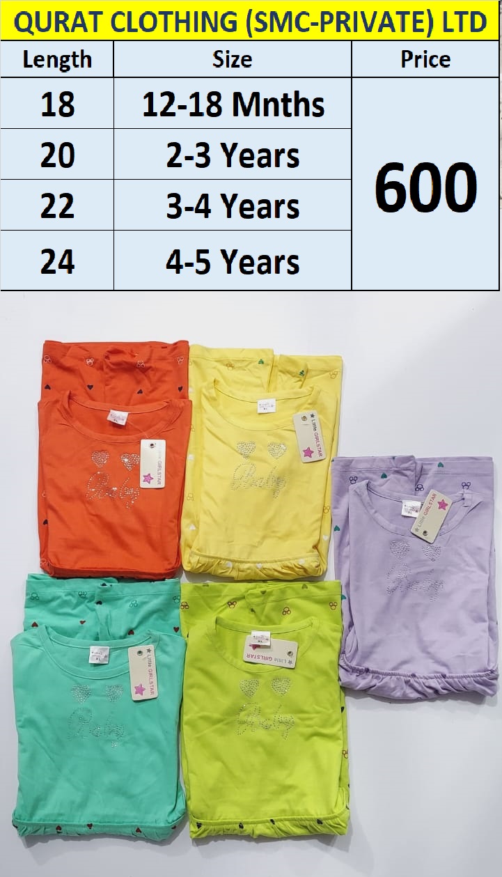 Cotton Blended Frock QC8851 Brand Little Girl Star - QC8851