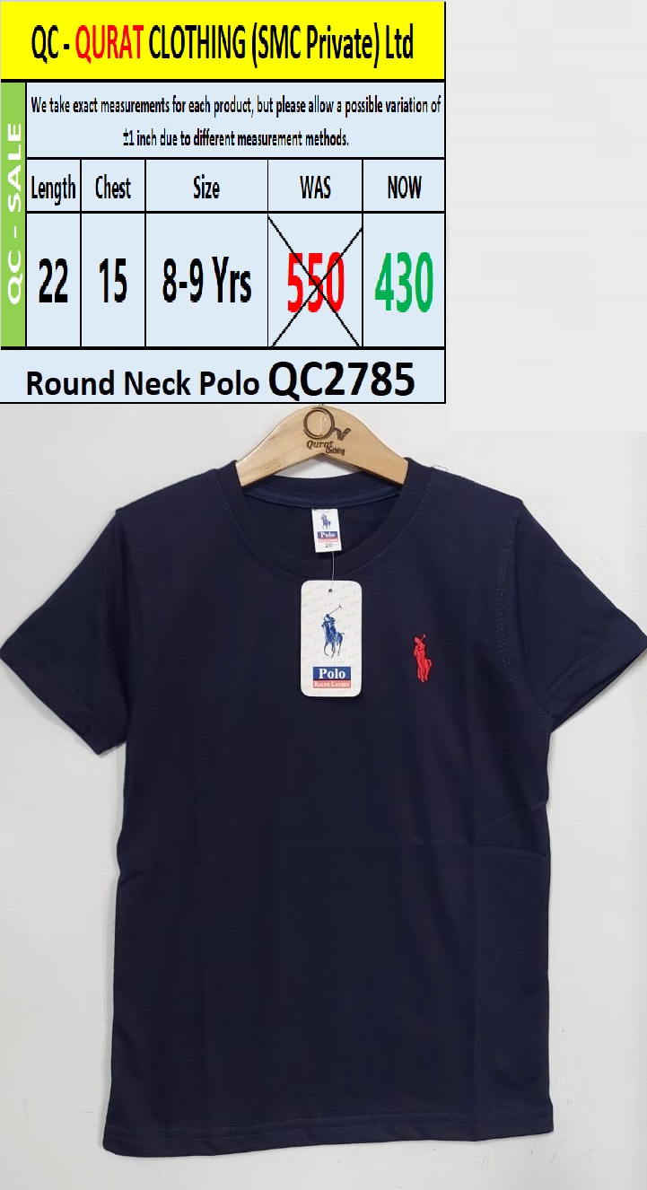 Round Neck Polo T-shirt QC2785 - QC2785