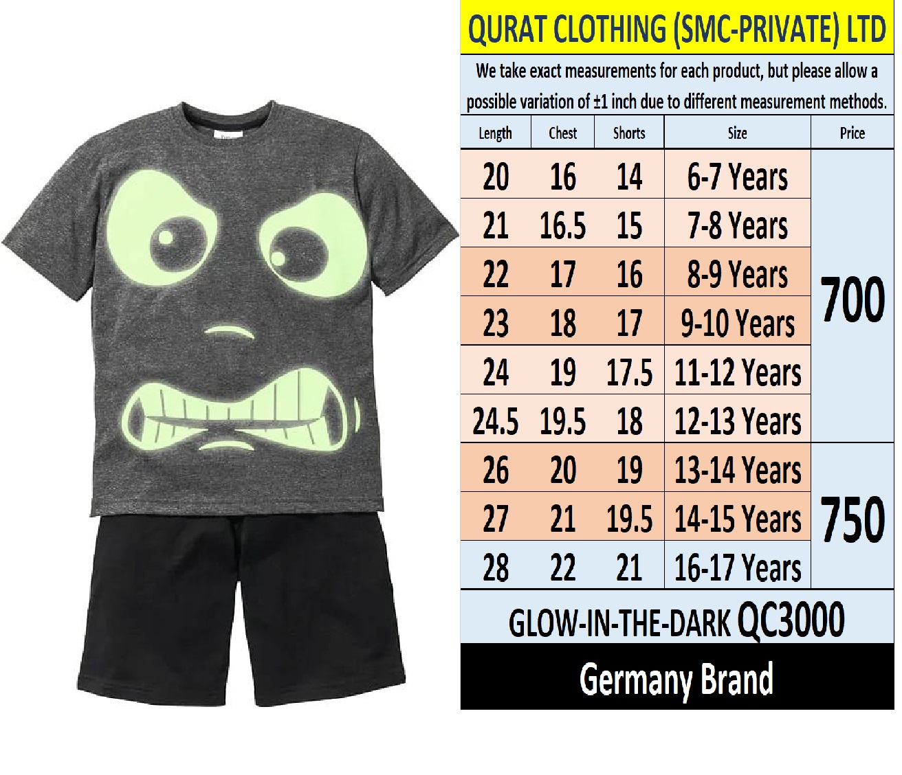 Glow in the Dark Stars Suit QC3000 - QC3000