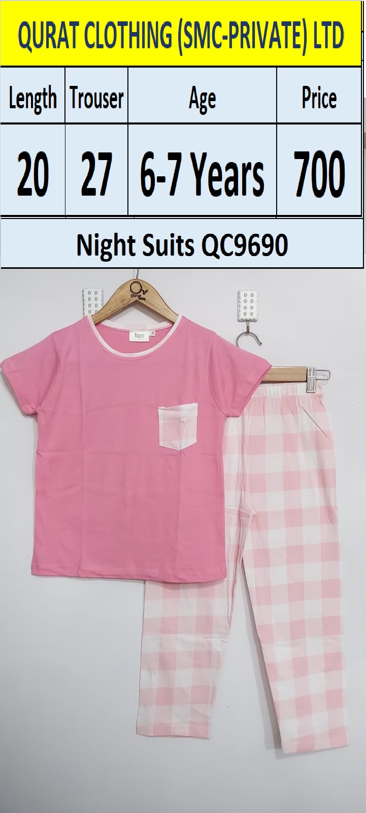Buy BPC Brand Pink Night Suits QC9690 QC Qurat Clothing (SMC