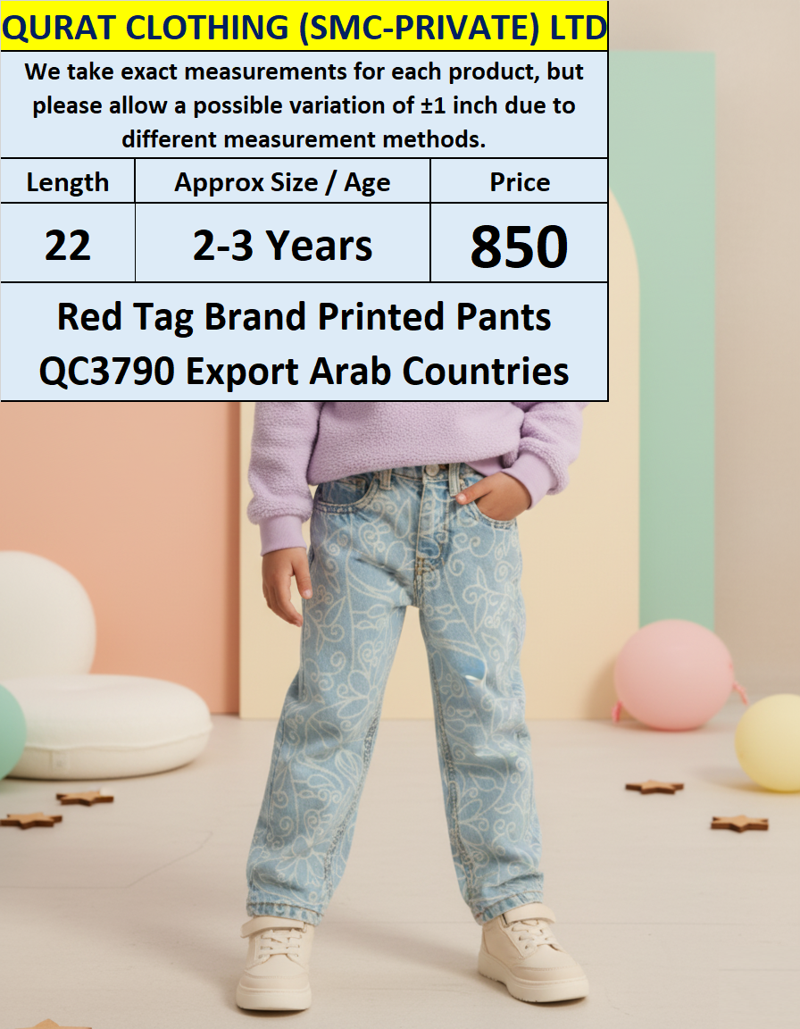 Red Tag Brand Printed Pants QC3790 Export Arab Countries - QC3790