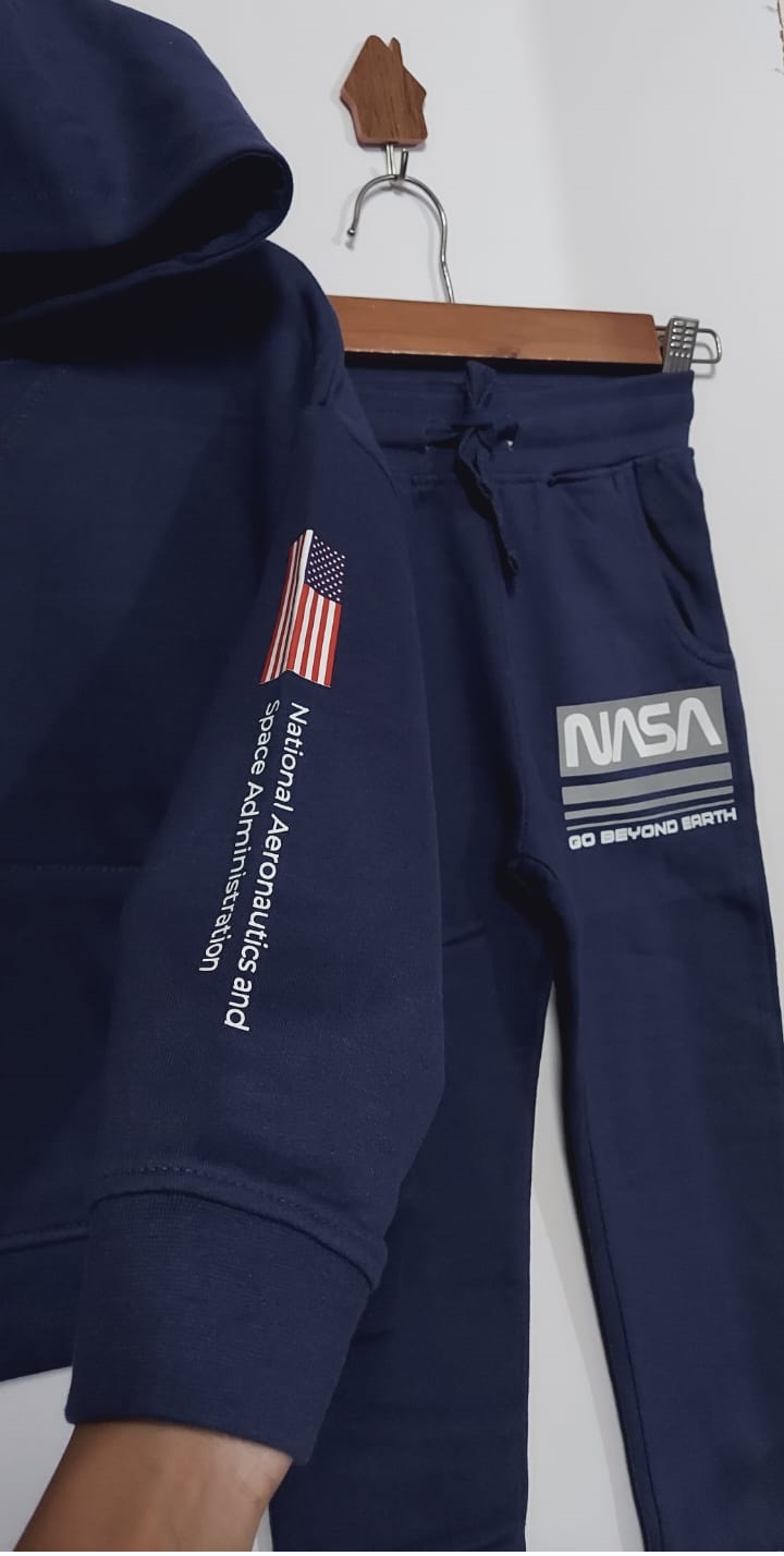 Navy NASA “Go Beyond Earth” Fleece Hoodie & Trouser Set QC5060 - QC5060