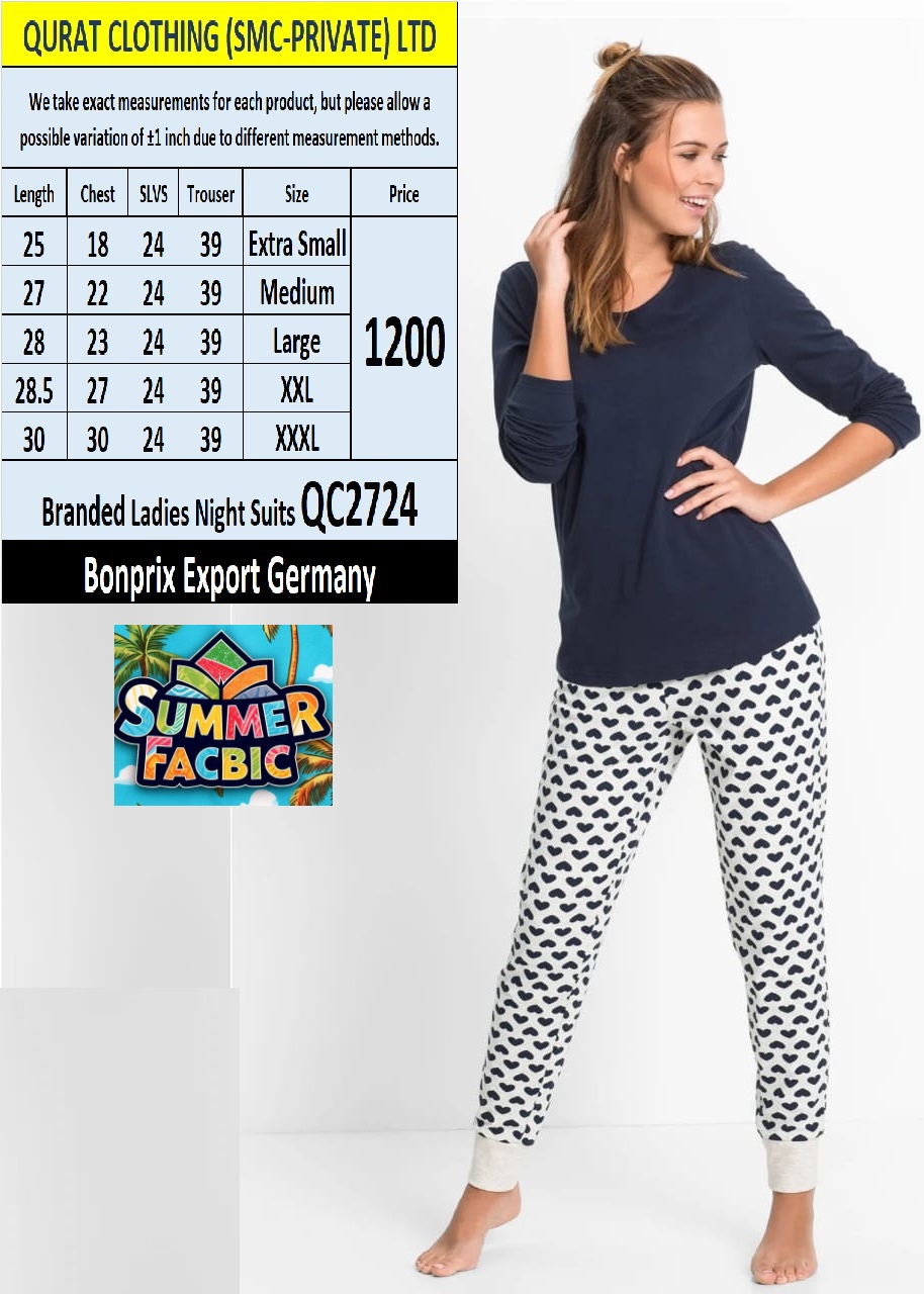 Bonprix BPC Brand Summer Ladies Night Suits QC2724 Export Germany - QC2724