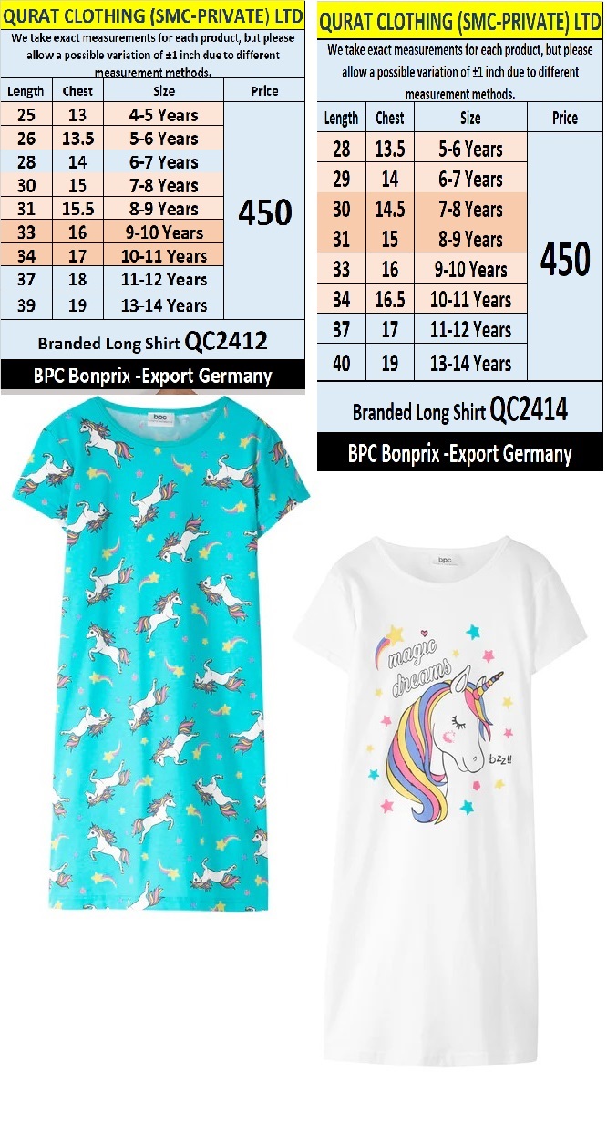 BPC - Bonprix Brand Long Shirt QC2414 Export Germany  - QC2414