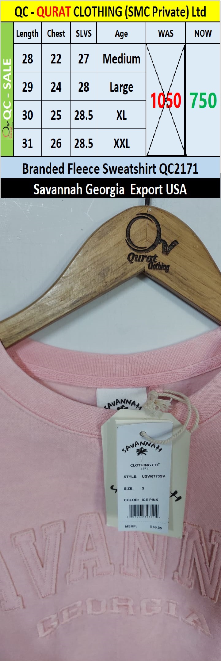 Savannah Georgia Brand Beauty Bush Fleece Sweatshirt QC2171 Export USA - QC2171