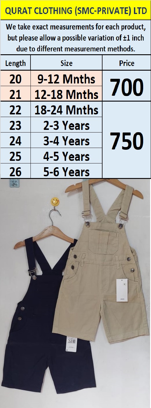 Navy Blue Summers Dungarees / Romper QC3279 - QC3279