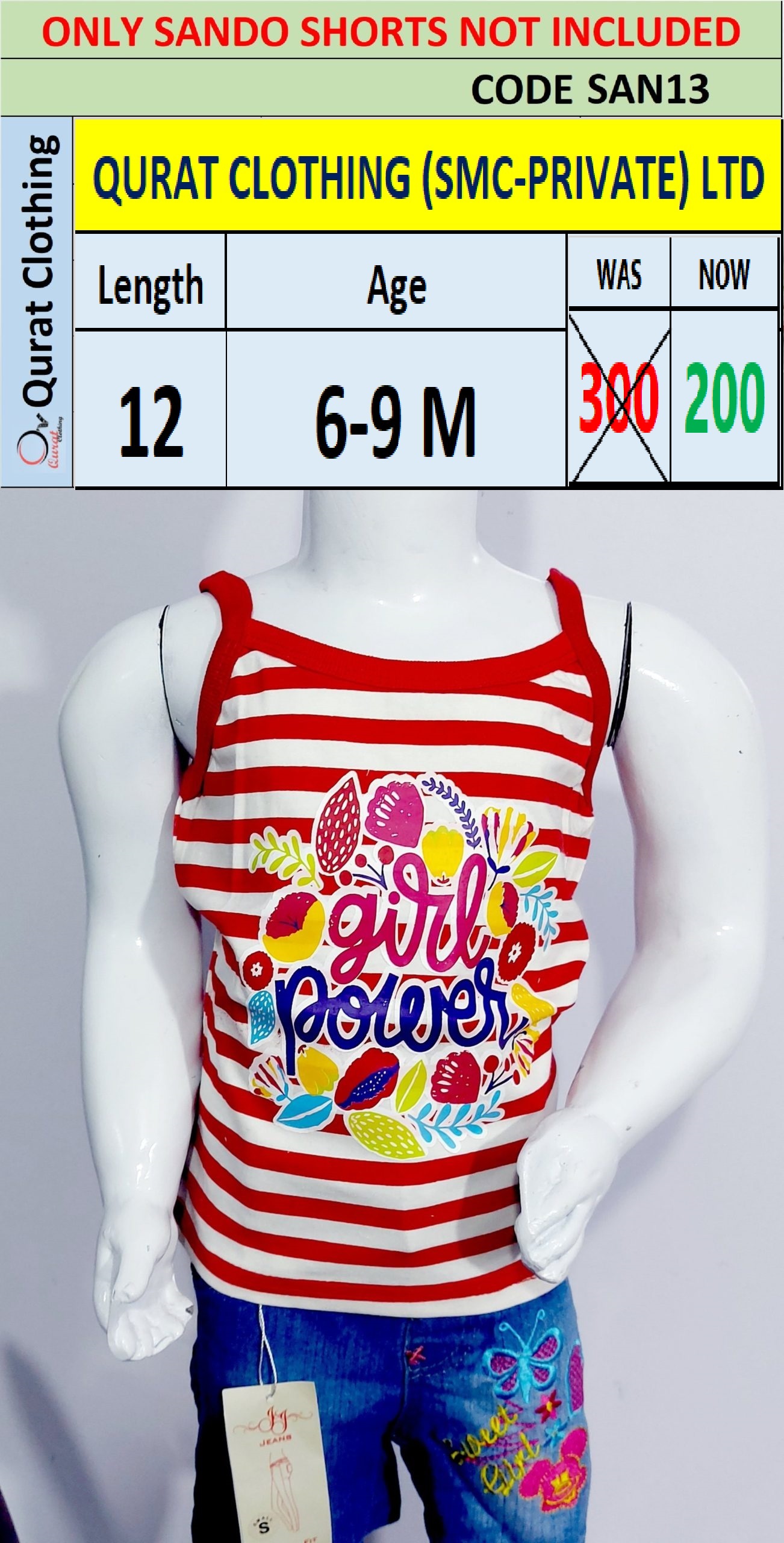 SANDO / TANK TOP CODE SAN13 (Print might change according to Size) - SAN13