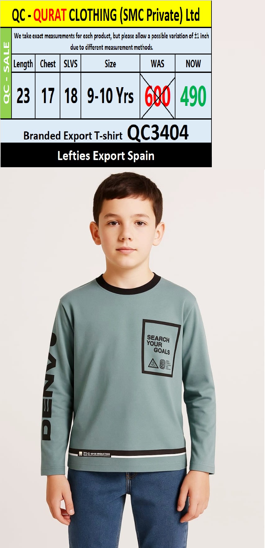 Lefties Brand T-Shirt QC3404 Export Spain - QC3404