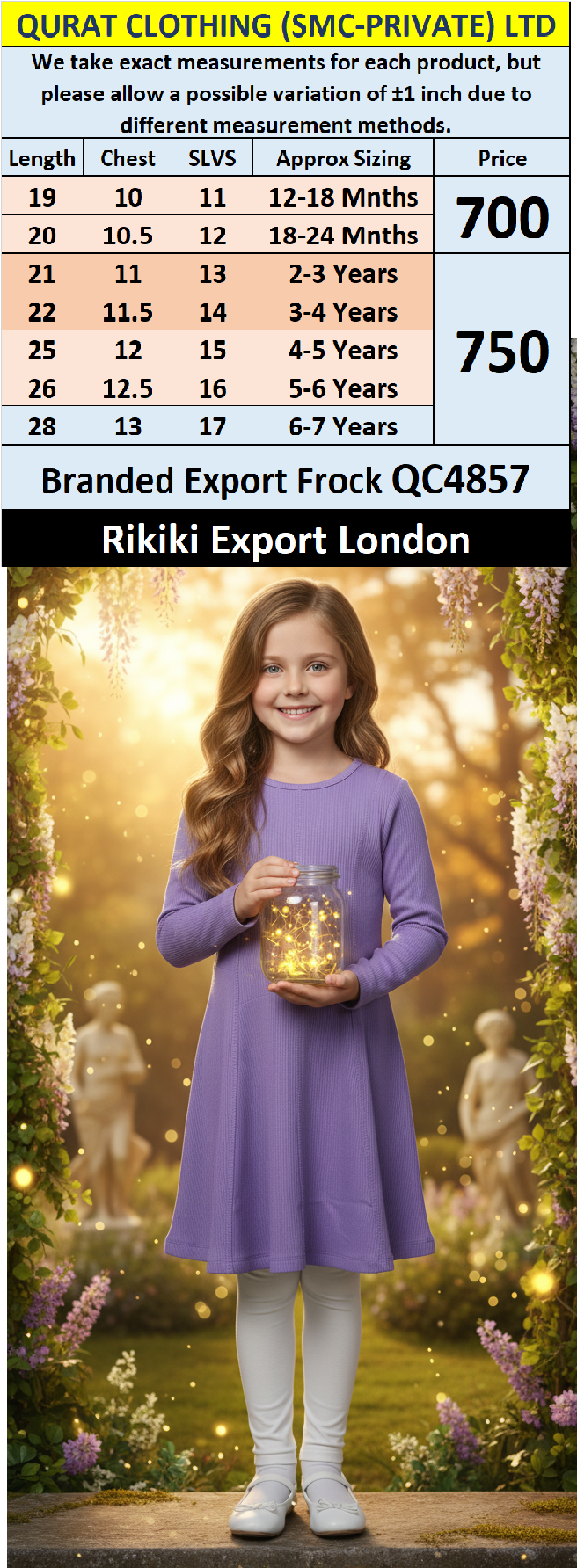 Rikiki Branded Purple Frock QC4857 – Export London - QC4857