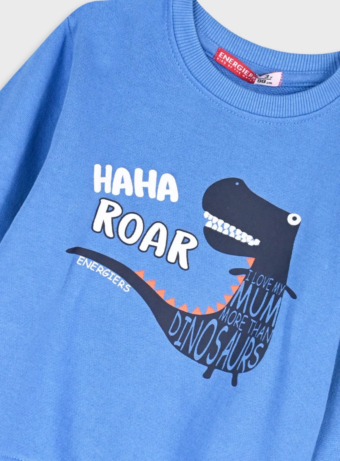 Energiers Brand Blue “HAHA ROAR I Love My Mum More Than Dinosaurs” Sweatshirt & Jogger Track Suit QC4951 – Export Greece - QC4951