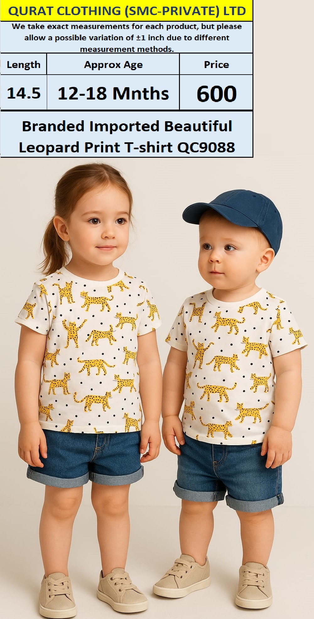 Buy Branded Imported Beautiful Leopard Print T-shirt QC9088 | QC ...
