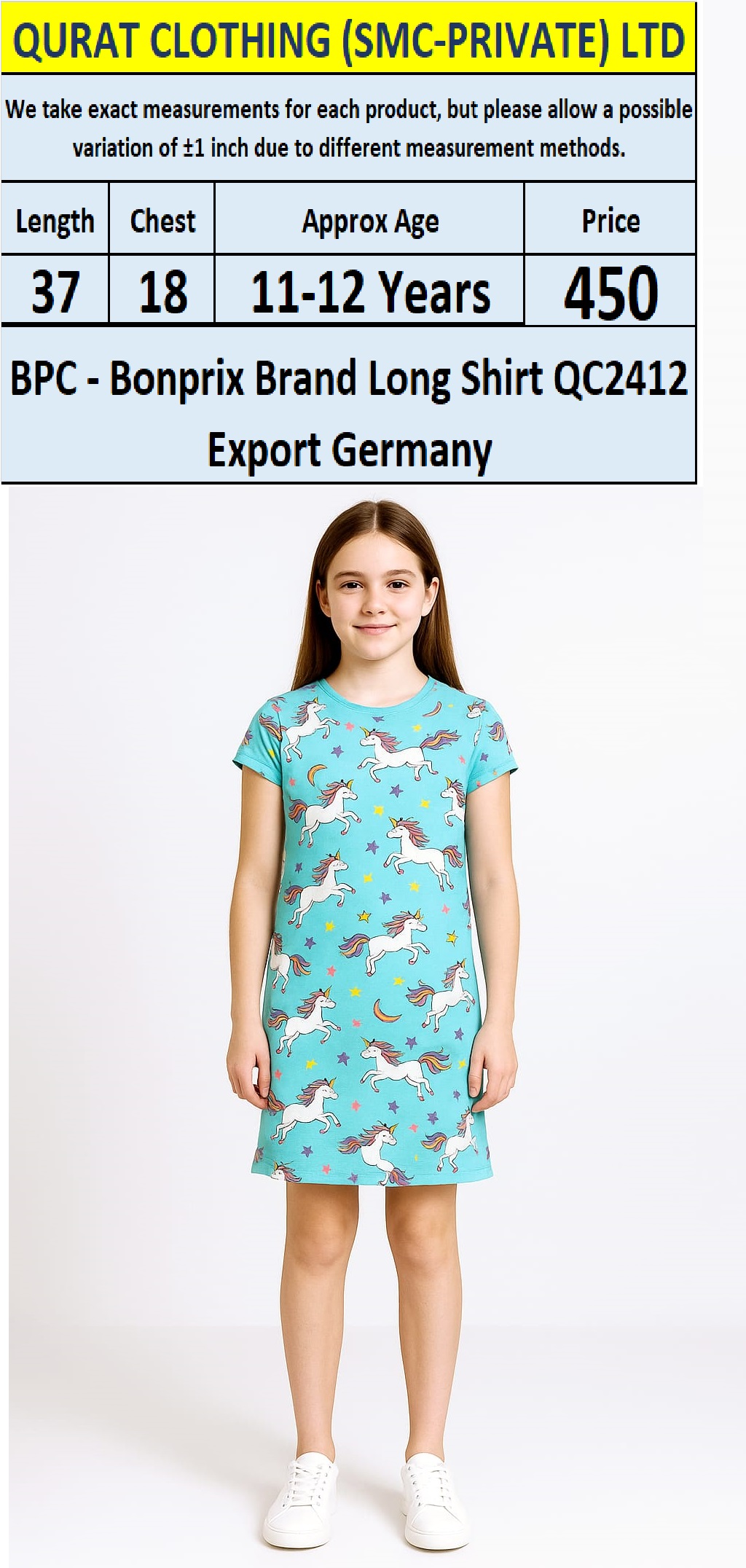 BPC - Bonprix Brand Long Shirt QC2412 Export Germany  - QC2412