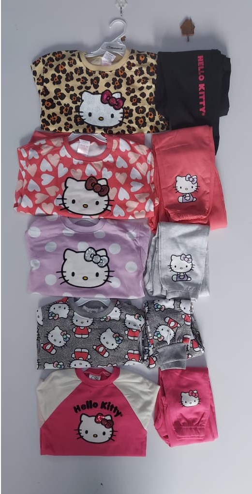 Girls Pink Heart Print Hello Kitty Fleece Winter Tracksuit – Hello Kitty Export Tokyo Japan QC11365 - QC11365