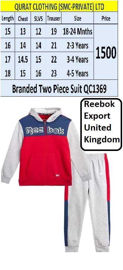 Reebok Branded Track Suit QC1369 Export United Kingdom - QC1369