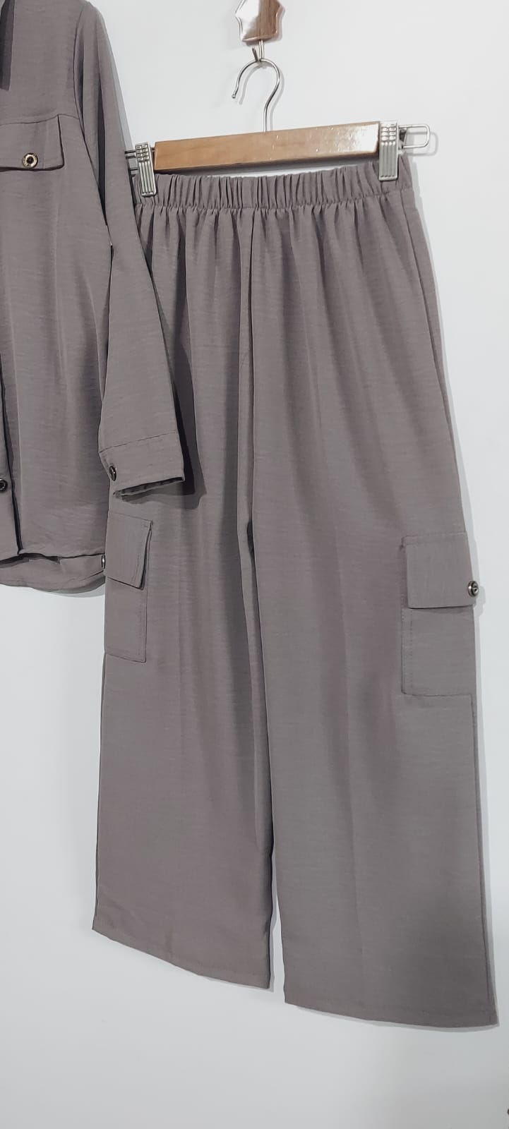 Georgette Two Piece Set Button-Front Shirt & Cargo Trouser for Girls – QC6029 - QC6029