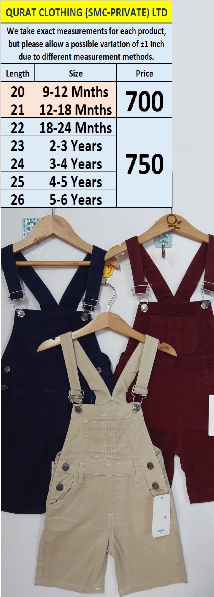 Navy Blue Summers Dungarees / Romper QC3279 - QC3279