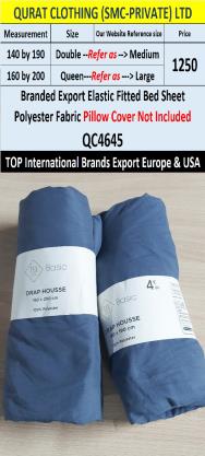 Top Intl Brand Elastic Fitted Bed Sheet Polyester Fabric QC4645 Export Europe & USA
