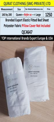 Top Intl Brand Elastic Fitted Bed Sheet Polyester Fabric QC4647 Export Europe & USA