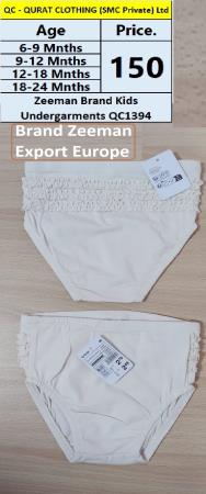 Zeeman Brand White Frills Kids Under Garments QC1394