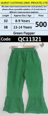 Green Flapper Girls Bell Bottom Trouser – QC11321