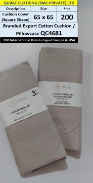 Top Intl Brand Cotton Cushion Cover Square Shape QC4681 Export Europe & USA