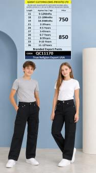 True Religion Export USA Black Kids Cargo Pants – QC11170