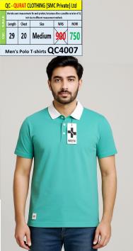 Buy Men's Polo T-shirts QC4007 | QC - Qurat Clothing (SMC-Private) Limited