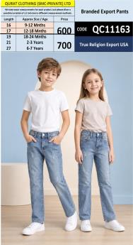 True Religion Export USA Light Blue Distressed Kids Denim Pants – QC11163