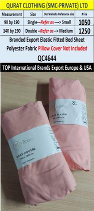 Top Intl Brand Elastic Fitted Bed Sheet Polyester Fabric QC4644 Export Europe & USA