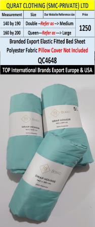Top Intl Brand Elastic Fitted Bed Sheet Polyester Fabric QC4648 Export Europe & USA