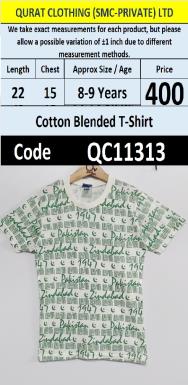 Pakistan Zindabad 1947 All Over Printed Cotton Blended Kids T-Shirt – QC11313