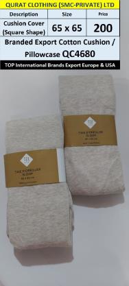 Top Intl Brand Cotton Cushion Cover Square Shape QC4680 Export Europe & USA