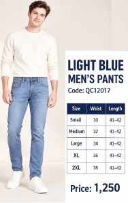 Light Blue Men’s Pants - QC12017