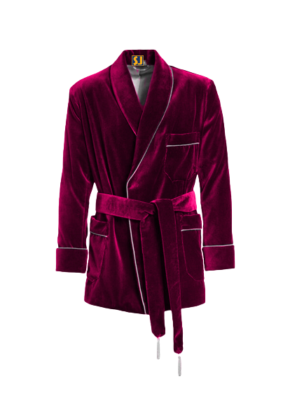 Long Pink Smoking Jacket - SJ0020