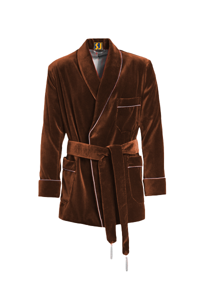 Long brown Smoking Jacket - SJ0016