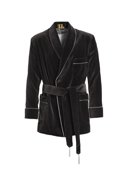 Long Black Smoking Jacket - SJ0014