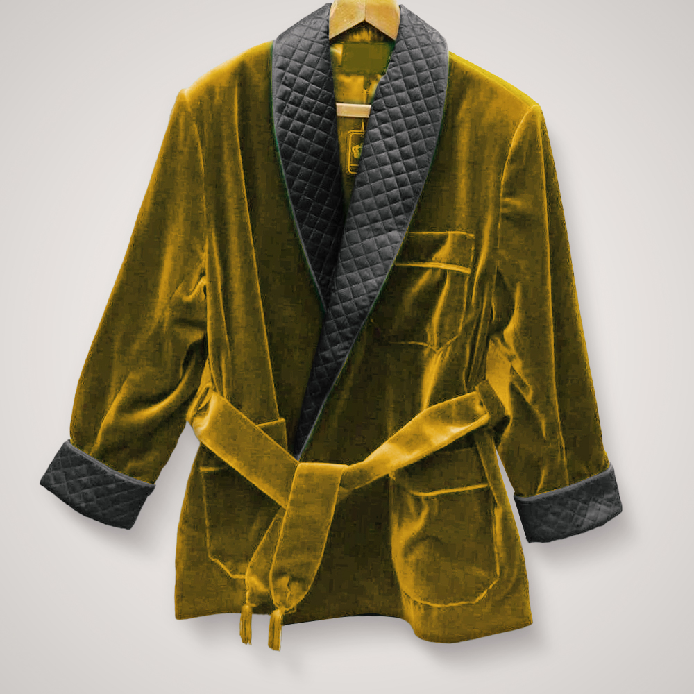 Mens Smoking Jacket Robe Uk - SJBBSJ0244
