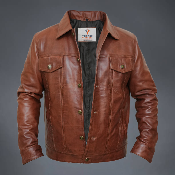 Cognac Leather Jacket